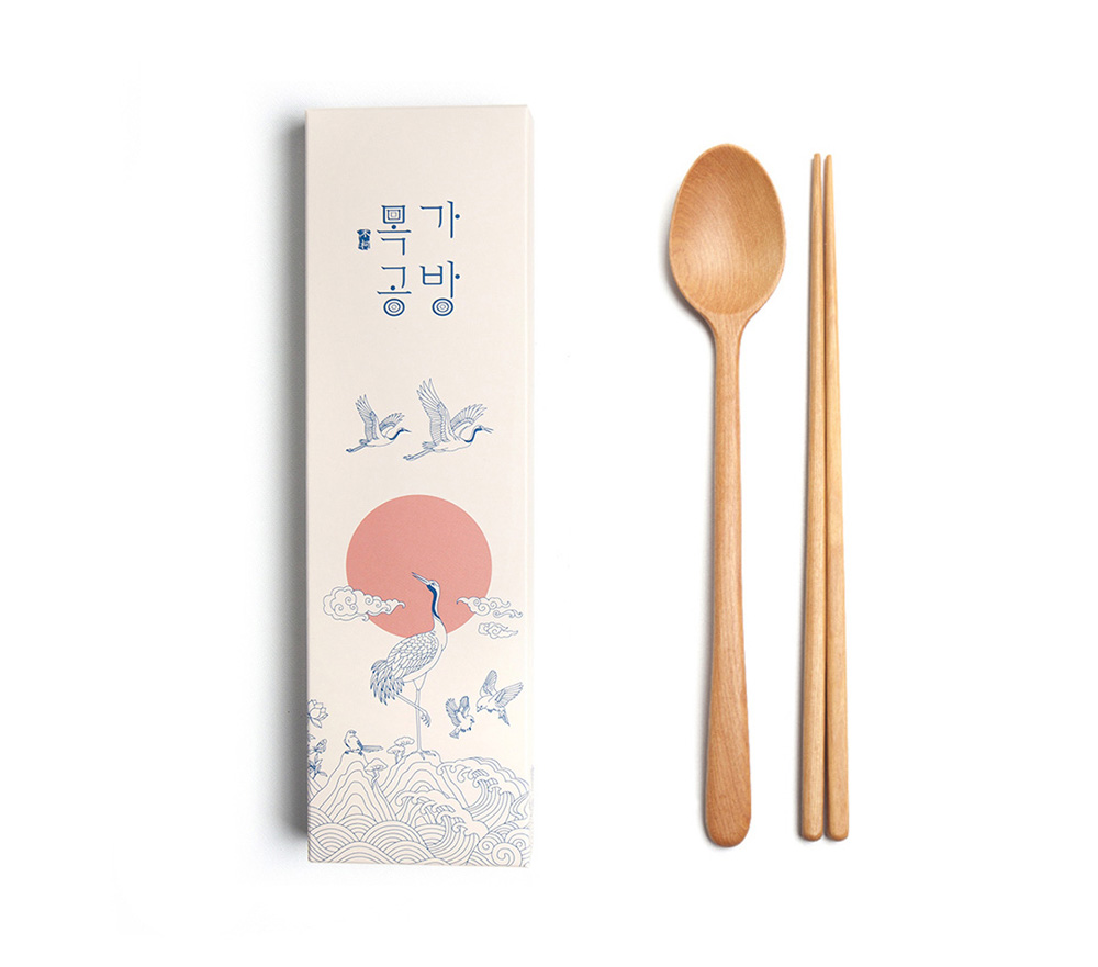 목가공방 천연 오일 순수 아름 수저 1인 선물세트 목가공방 천연 오일 순수 아름 수저 1인 선물세트