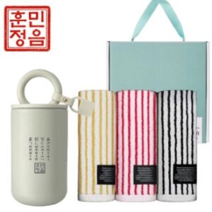훈민정음 핸들 이중 진공 텀블러 + 오뷔송 호텔 수건 타올 선물세트 훈민정음 핸들 이중 진공 텀블러 + 오뷔송 호텔 수건 타올 선물세트