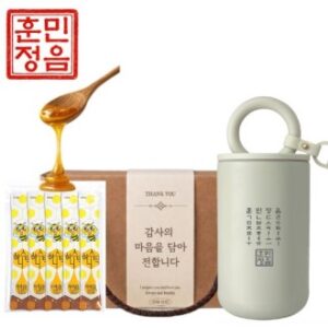 훈민정음 핸들 이중 진공 텀블러 + 허니스틱 꿀스틱 기프트박스 훈민정음 핸들 이중 진공 텀블러 + 허니스틱 꿀스틱 기프트박스