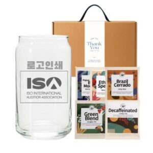 비어 글라스 인쇄 유리컵 470ml 드립백 커피 5종 선물세트 기프트박스 답례품 비어 글라스 인쇄 유리컵 470ml 드립백 커피 5종 선물세트 기프트박스 답례품