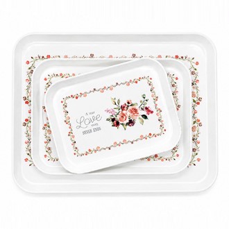 뉴사각 멜라민쟁반(장미) 3p 뉴사각 멜라민쟁반(장미) 3p