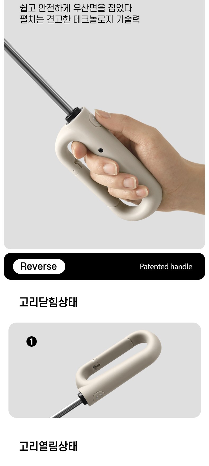 듀홈 만능걸이 거꾸로 3단 자동 양우산 상세 이미지