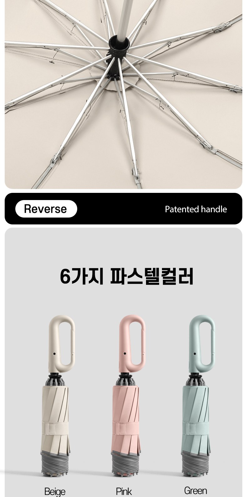 듀홈 만능걸이 거꾸로 3단 자동 양우산 상세 이미지