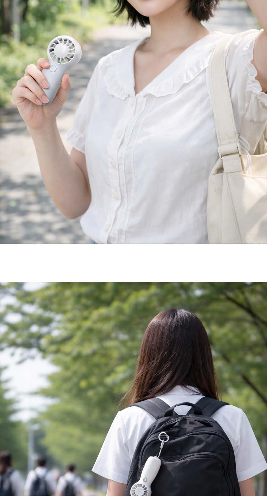 듀홈 선물세트 밀크티텀블러+버블 미니 초소형 휴대용 선풍기 이로나 상세 이미지