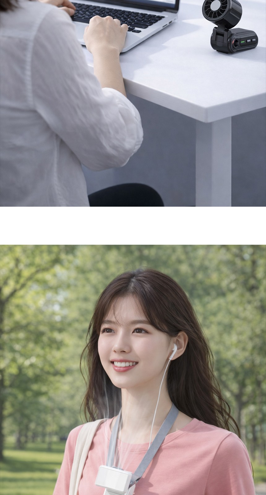 듀홈 폴더블 미니 냉각펜 선풍기 이로나 상세 이미지