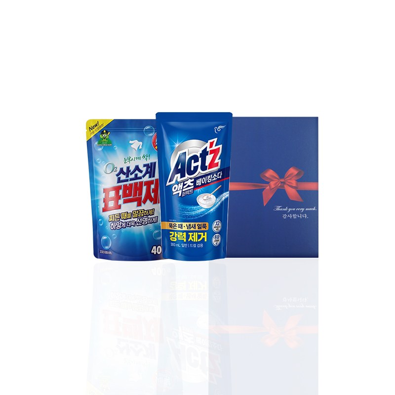알뜰하게담은 세제세트9호(오투산소계표백제리필1P+엑츠퍼펙트리필1P) 상세 이미지