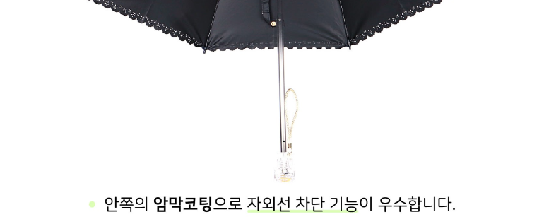 피에르가르뎅 3단 아모르 고마 컷팅 양산 상세 이미지